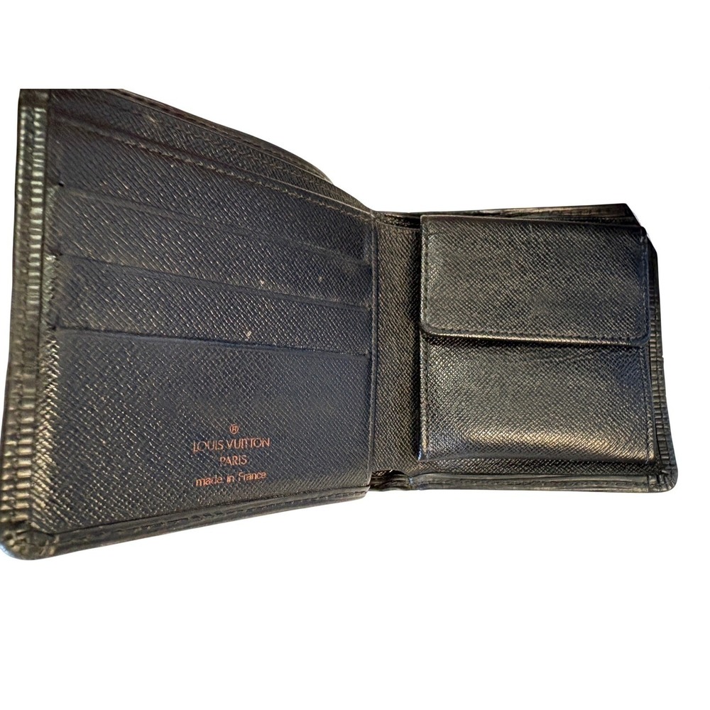 Louis Vuitton Men's Black Epi Leather Bifold Wallet Coin Pocket - Picture 3 of 15